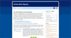 Desktop Screenshot of onlinemathdegrees.org