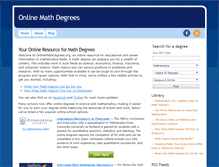 Tablet Screenshot of onlinemathdegrees.org